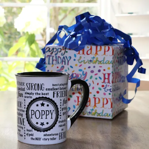 Vista 9 de Cottage Creek Tazas de café de cerámica Taza grande de amapola de 16 onzas Regalo ideal para abuelo, papá y papá para el día del padre