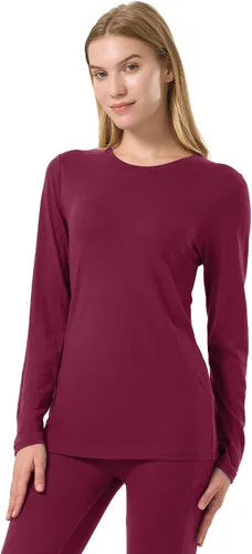 Vista 29 de 100% lana merino capa base mujer suave térmica manga larga camisa diaria Crema natural