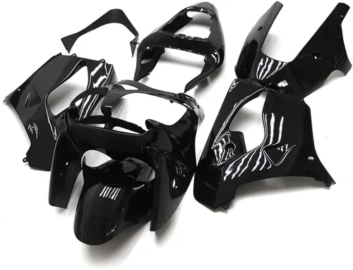 Vista 3 de Carenados completos de plástico ABS para motocicleta Kawasaki ZX-9R 2002 2003 02 03 ZX9R Ninja Bodywork negro brillante kits de cuerpo
