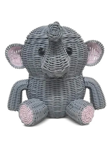 Vista 10 de G6 COLLECTION Cesta de almacenamiento de ratán con tapa, contenedor decorativo para decoración del hogar, organizador de estantes tejido a mano