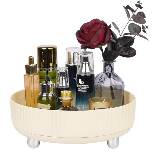Vista 8 de Anyoifax Bandeja organizadora de perfumes de maquillaje, giratoria de 360 grados, organizador de loción para el cuidado de la piel, organizador