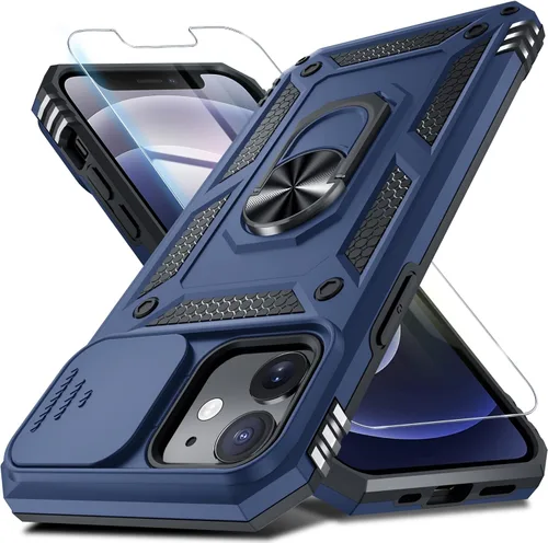 Vista 40 de Janmitta Funda para iPhone 8 Plus/7 Plus/6 Plus, Cubierta de Teléfono con Cubierta Deslizante Integrada para Lente de Cámara + Protector