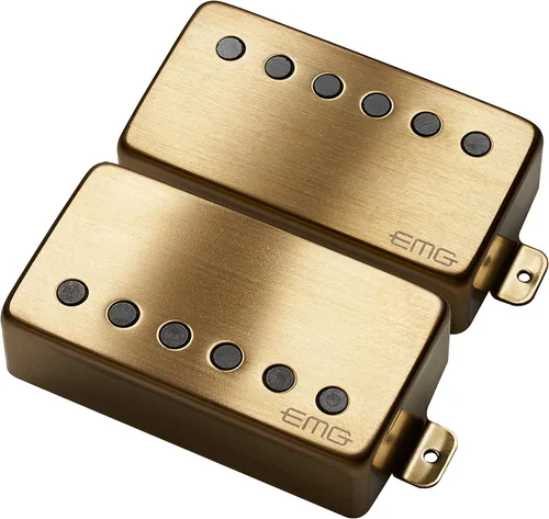 Vista 2 de EMG JH James Hetfield Signature - Juego de pastillas para guitarra, color negro y cromado Negro chrome
