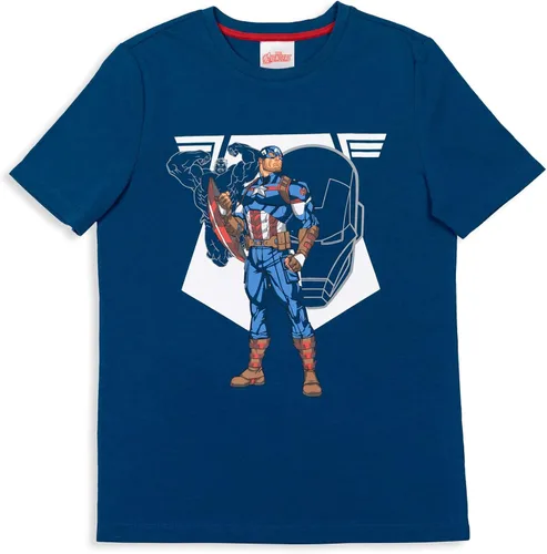 Vista 4 de Marvel Paquete de 3 camisetas gráficas de Avengers Captain America Spider-Man, Negro