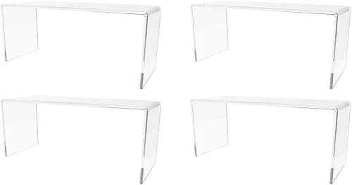 Vista 19 de Marketing Holders Plataforma elevadora de acrílico transparente Pantalla cuadrada de 3 pulgadas de ancho de 3 lados Encimería Escaparate