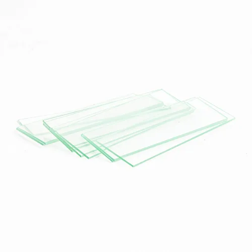 Vista 2 de Placas de microscopio, 100 placas en blanco con 100 cubiertas de vidrio