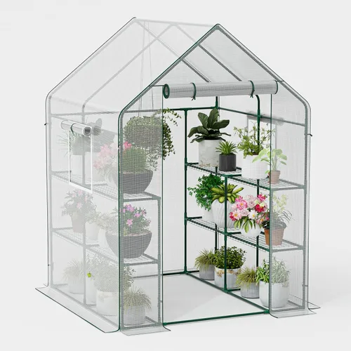 Vista 8 de Invernadero de 56 × 56 × 78 pulgadas para jardín al aire libre
