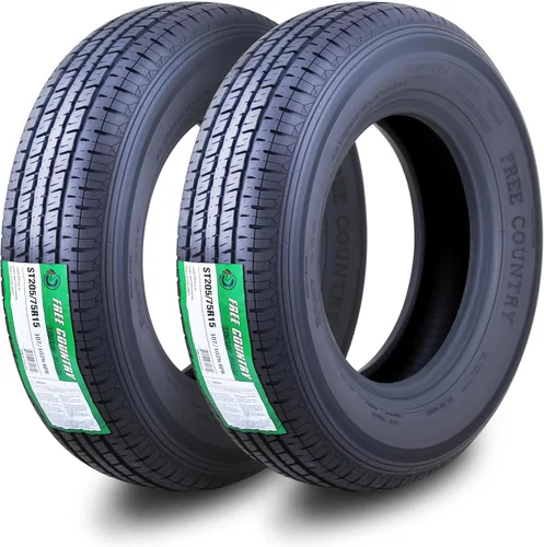 Vista 7 de Free Country GRAND RIDE Juego de 2 neumáticos Premium para remolque ST 175/80R13 de 6 capas, Rango de carga C con protector contra roces Premium
