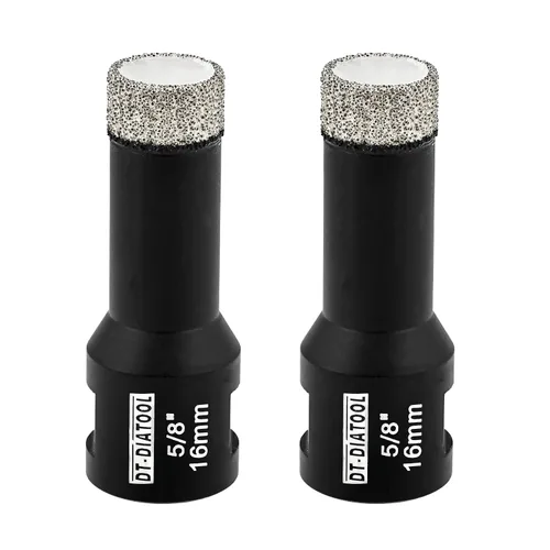 Vista 10 de DT-DIATOOL Broca de núcleo de diamante de 1/4 pulgada con hilo 5/8"-11 de vacío soldado para baldosas de porcelana, cerámica, gres, mármol, granito