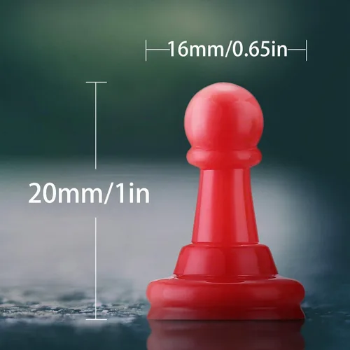 Vista 7 de Zonon 64 piezas de juegos de mesa, piezas de ajedrez de plástico multicolor, 1 pulgada a granel para tablero de componentes de mesa, accesorios