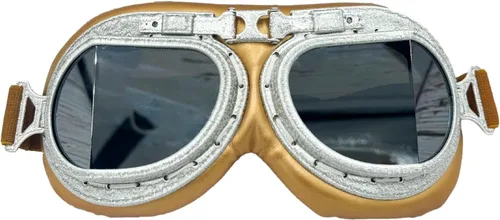 Vista 8 de CRG Sports Gafas de motocicleta estilo aviador vintage estilo piloto motocicleta crucero scooter gafas para hombre, mujer, adulto