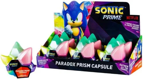 Vista 2 de Sonic The Hedgehog Prime Paradox Prism, caja ciega de cristal de 1 cápsula y paquete de calcomanías adicionales