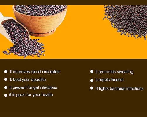 Vista 2 de Organic Herbs - Semillas de mostaza negra Semillas de mostaza negra enteras para cocinar Semillas de mostaza negra de cocina india Semillas