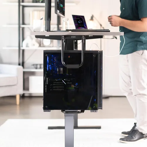 Vista 9 de VIVO - Soporte para PC de oficina grande para debajo del escritorio