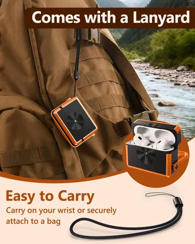 Vista 6 de OATSBASF Funda para AirPods Pro 3, funda para tocadiscos retro compatible con AirPods Pro de 3ª generación (2025), cubierta de protección completa