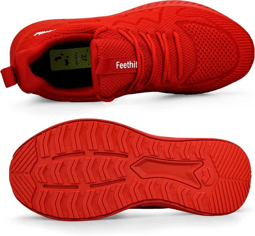 Vista 4 de Feethit Tenis de correr para mujer, ligeros, antideslizantes, cómodos, a la moda
