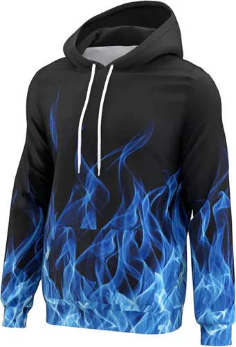 Vista 5 de Goodstoworld Sudadera unisex con capucha realista 3D con bolsillo frontal, sudadera hip hop juvenil S-3XL