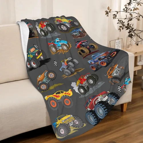 Vista 13 de Manta de bebé con texto en inglés «Just A Boy Who Loves Trucks» para niños y niñas, manta súper suave para envolver al recién nacido, acogedora
