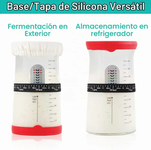 Vista 8 de Baker's Secret Kit de inicio de pan de masa madre Pro – Tarro básico de masa madre de gran capacidad de 40 onzas con 5 características únicas