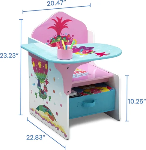 Vista 12 de Delta Children Escritorio con silla con contenedor de almacenamiento + diseño y almacenamiento de 6 contenedores organizador de almacenamiento