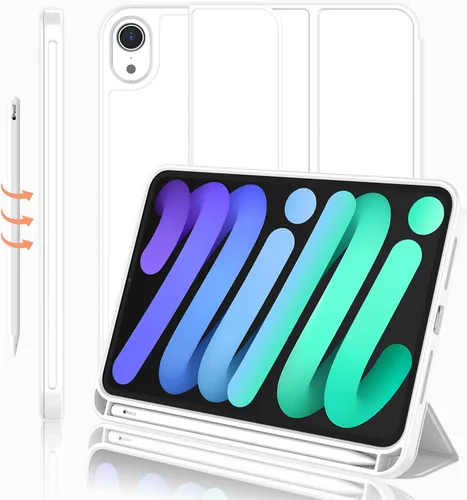 Vista 36 de iMieet Funda para iPad mini 7 2024 (A17 Pro), Funda para iPad mini 6 (8.3 pulgadas, modelo 2021), Funda para iPad mini 7ª/6ª generación con soporte