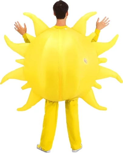 Vista 5 de Disfraz inflable de sol para adultos, estándar, Amarillo