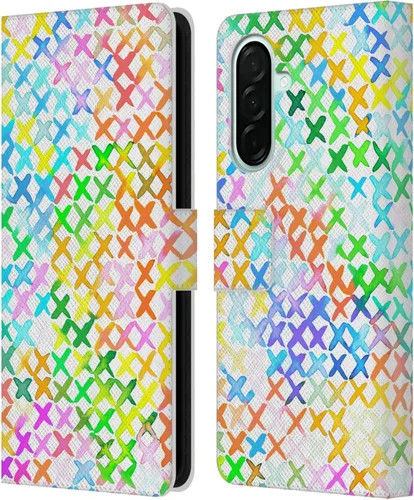 Vista 214 de Head Case Designs Officially Licensed Ninola Brushstrokes Multi Colorful Leather Wallet Case Compatible with Samsung Galaxy A07 4G