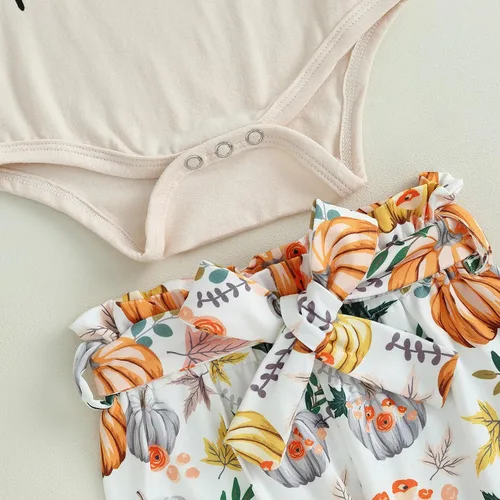 Vista 7 de Imcute Traje para el día de San Valentín para niña, mameluco de manga larga y pantalones florales lindos recién nacidos, ropa para niña recién nacida
