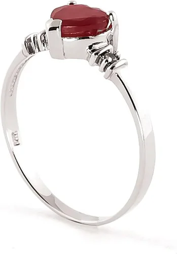 Vista 3 de Galaxy Gold GG Anillo de oro macizo de 14 k de 1.03 quilates con diamantes de rubí 4345