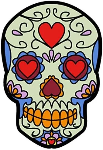 Vista 11 de Dia De Los Muertos - Marcador de pelota de golf y clip para sombrero de rosa roja BandSkull