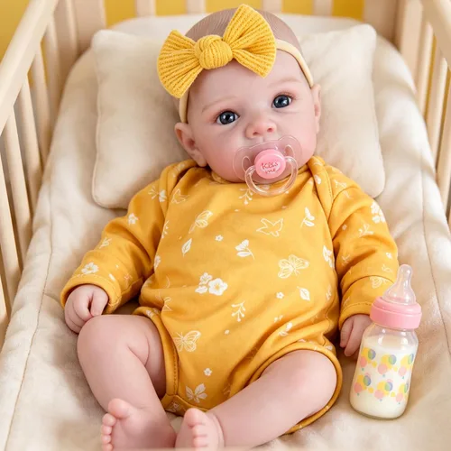 Vista 12 de Milidool Muñecas de bebé recién nacidas realistas de 20 pulgadas con cuerpo posable, muñecas de bebé de la vida real con accesorios para niñas