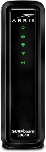 Vista 2 de [Usado] Arris (SBG10) - Combo de módem y enrutador por cable - DOCSIS 3.0 16 x 4 Gigabit y WiFi AC1600