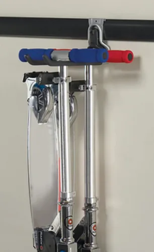 Vista 9 de Rubbermaid FastTrack Rail - Organizador de garaje con gancho multiusos de 50 libras de capacidad, níquel satinado, sistema de almacenamiento montado