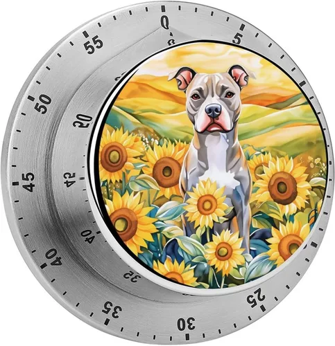 Vista 15 de Pig Floral Kitchen Timer Mechanical No-Battery, Magnetic Back, Loud Alarm for Kitchen, Study & Fitness