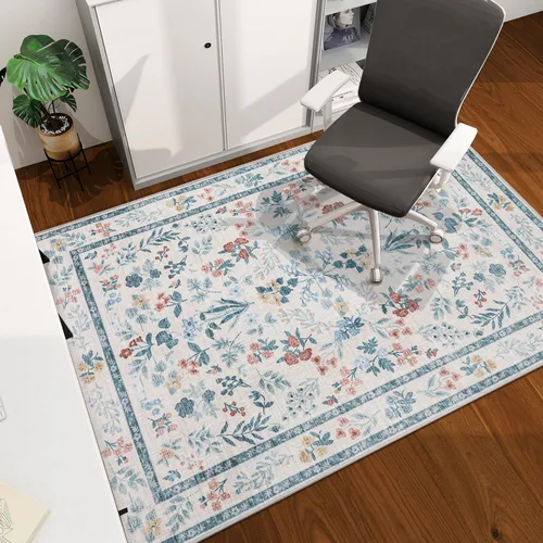 Vista 17 de Tapete para silla de oficina para suelo de madera dura, 48"x36" tapete protector de escritorio de computadora de fácil deslizamiento para silla Hoja