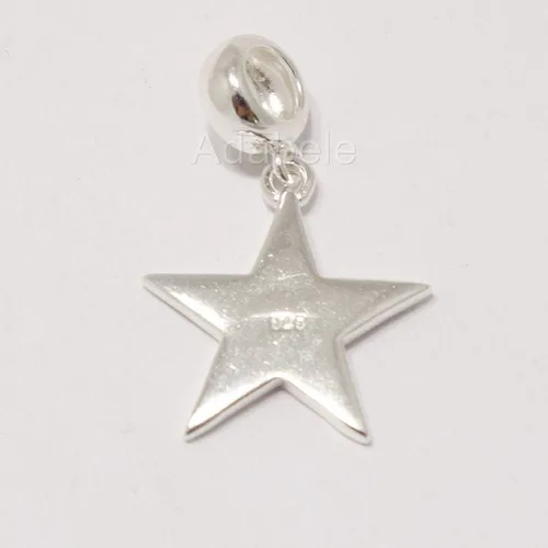 Vista 3 de Adabele 1 unid auténtica plata de ley 925 bandera americana encanto abalorio compatible con Pandora todos los demás europeos encanto pulsera collar
