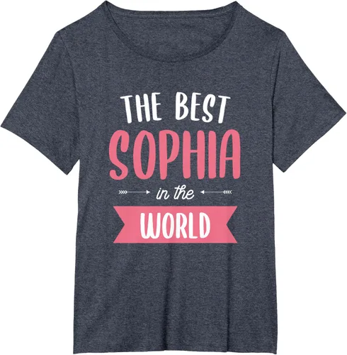 Vista 35 de Camiseta The Best Sophia In The World Name, Negro