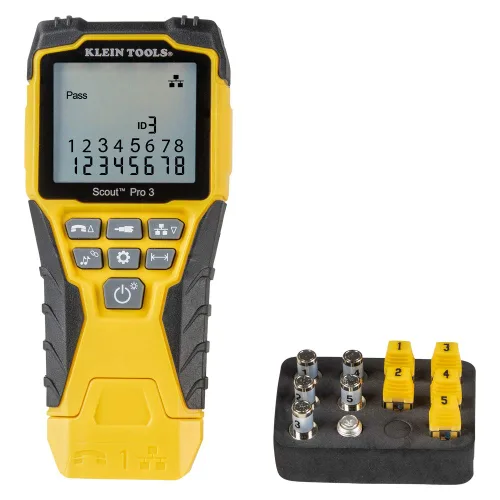 Vista 2 de Klein Tools VDV501-851 Kit de probador de cables y herramienta de perforación de impacto con hoja 66/110 y Klein Tools VDV226-110 Trinquete modular