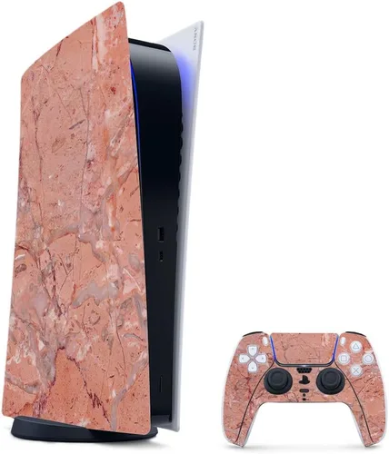 Vista 53 de MightySkins - Skin para juegos para PS5 / Playstation 5 Bundle – Mármol ámbar Envoltura protectora de vid Fácil de aplicar y cambiar