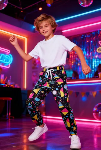 Vista 2 de Idgreatim 6-16T - Pantalones deportivos para niños, divertidos gráficos en 3D, pantalones deportivos casuales con bolsillos