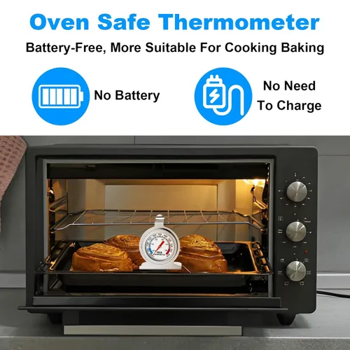 Vista 7 de Termómetro de horno de 12 piezas para horno de gas 100-600°F con acero