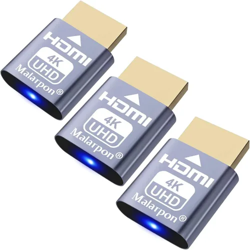 Vista 10 de Enchufe simulado HDMI compatible con pantalla sin cabeza emulador DDC EDID Headless Ghos con Windows Mac OSX Linux Ideal para aceleración
