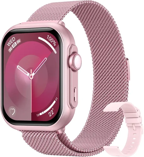 Vista 11 de Relojes inteligentes para mujeres y hombres, reloj inteligente HD de 1.85 Negro