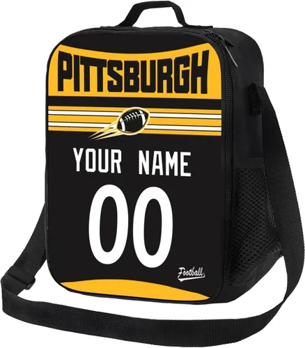 Vista 8 de KREDE Mochila Pittsburgh - Bolsas personalizadas para hombres y mujeres, Negro 01