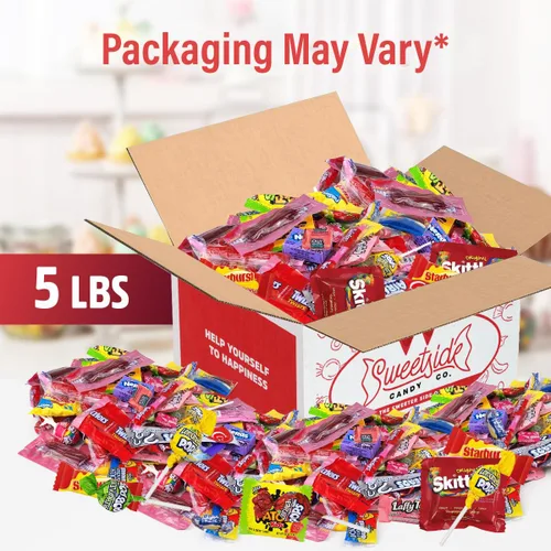 Vista 2 de Dulces a Granel Envueltos Individualmente - Parade Kid's Dream, 5 libras de Bolsa de Mezcla Variada para Fiestas Envueltas Individualmente, Dulces