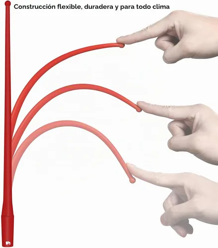 Vista 6 de ONE250 Antena flexible de 13 pulgadas, compatible con GMC Sierra (2000-2024), Canyon (2015-2024), Acadia (2007-2019), Terrain (2010-2017), Yukon Rojo