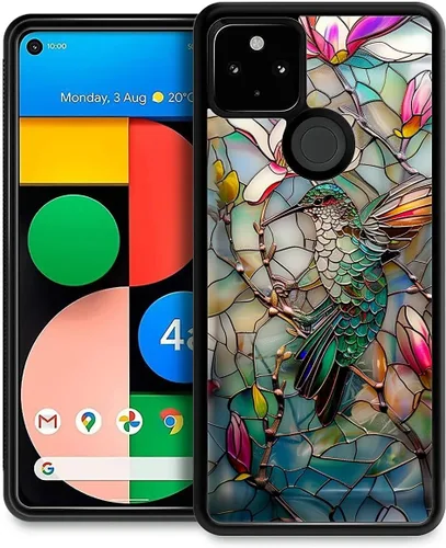 Vista 282 de Compatible con Google Pixel 4A 5G Mobile Case Creative Acrylic Panel trasero Silicona Protección Grip especialmente diseñado para Google Pixel 4A 5G