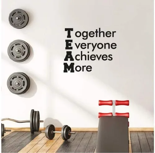 Vista 2 de TEAM - Juntos todos logran más – Grupo equipo motivacional inspiración vida inspiración vinilo adhesivo de pared calcomanía de pared para decoración