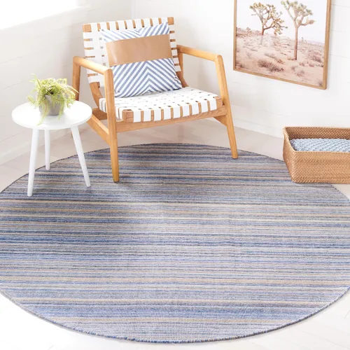 Vista 18 de SAFAVIEH Kilim Collection - Alfombra de pasillo de 2 pies 3 pulgadas x 9 pies, azul y amarillo, hecha a mano con rayas bohemias, ideal para zonas