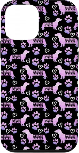 Vista 16 de Dachshund Mom Weenie Mama Weiner Dog - Funda de regalo para iPhone 16, color rosa